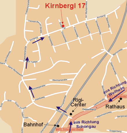 Anfahrt Kirnbergl 17